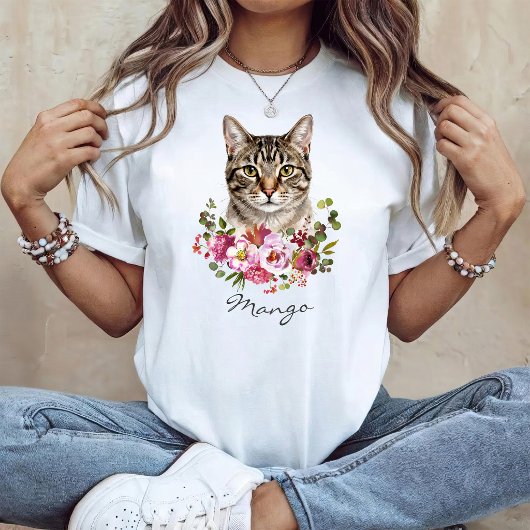 Wasserfarb-Tabby-Katze T-Shirt