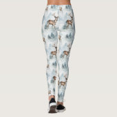 Wasserfarb-Winterwaldhirsche (5) Leggings (Rückseite)