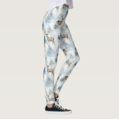 Wasserfarb-Winterwaldhirsche (5) Leggings (Rechts)