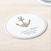 Wasserfarbanker Wasserfarbiges Brautparty Runder Pappuntersetzer (Angewinkelt)