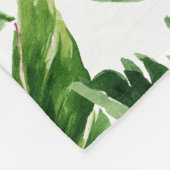 Wasserfarbbanana Blätter Tropisches Fleece Blanket (Ecke)