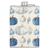 WASSERFARBBLAU UND WEISSE FALLPUMPKINE FLACHMANN (Rückseite)