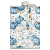 WASSERFARBBLAU UND WEISSE FALLPUMPKINE FLACHMANN (Rückseite)