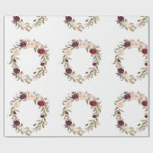 WasserfarbblumenKranz-Geschenkverpackung Geschenkpapier (Flach)