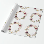 WasserfarbblumenKranz-Geschenkverpackung Geschenkpapier (Ungerollt)