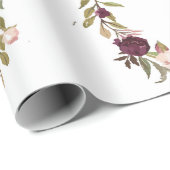 WasserfarbblumenKranz-Geschenkverpackung Geschenkpapier (Rolleneckpunkt)