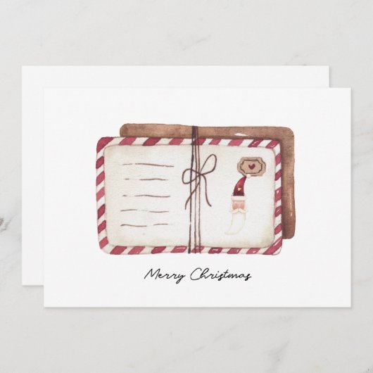 Wasserfarbbrief für die Karte (Vorne/Hinten)