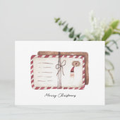 Wasserfarbbrief für die Karte (Stehend Vorderseite)