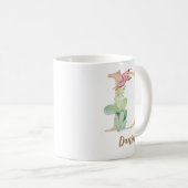 Wasserfarbbuchstabe D mit Dinosaurier Kaffeetasse (VorderseiteRechts)