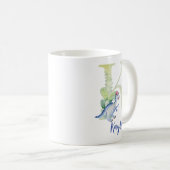 Wasserfarbbuchstabe K mit Dinosaurier Kaffeetasse (VorderseiteRechts)