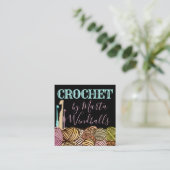 Wasserfarbdoodle-Bälle aus Garn-Haken Quadratische Visitenkarte (Stehend Vorderseite)