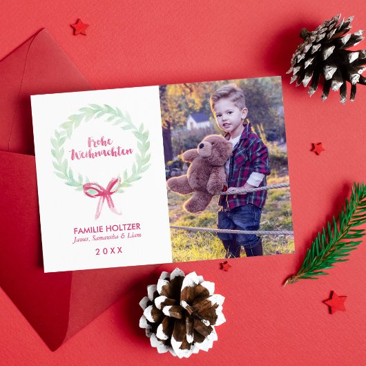 Wasserfarbdraht Frohe Weihnachten Foto