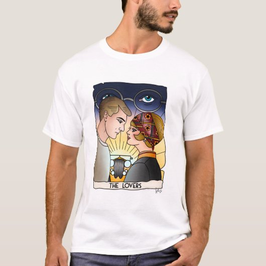Wasserfarbdruck von Gatsby Tarot T-Shirt (Vorderseite)