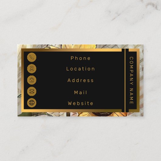 Wasserfarbe 2 Glossy Sonnenblumen Elegante Sammlun Visitenkarte (Rückseite)