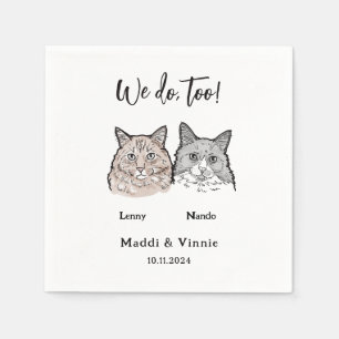Wasserfarbe 2 Katzen Gesichtspferd wir tun zu Hoch Serviette