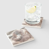 Wasserfarbe 2 steinuntersetzer (Seitenansicht)