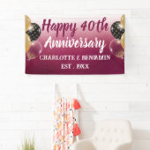 Wasserfarbe 40 Jubiläumsballon Ruby Wedding Banner (Insitu)