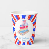 Wasserfarbe 4. Juli Party Pappbecher (Vorderseite)