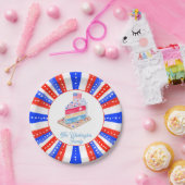 Wasserfarbe 4. Juli Party Pappteller (Party)