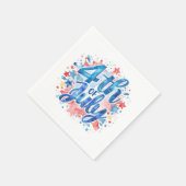 Wasserfarbe 4. Juli Patriotisch Serviette (Ecke)