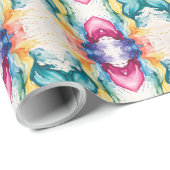 Wasserfarbe Abstrakt 22 Wrapping Paper Geschenkpapier (Rolleneckpunkt)