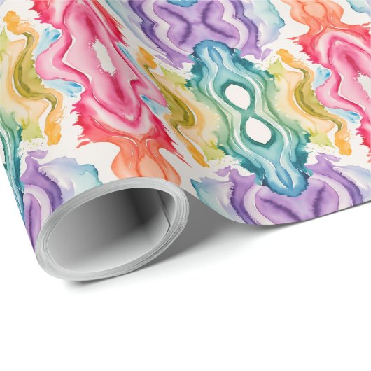 Wasserfarbe Abstrakt 23 Wrapping Paper Geschenkpapier (Rolleneckpunkt)