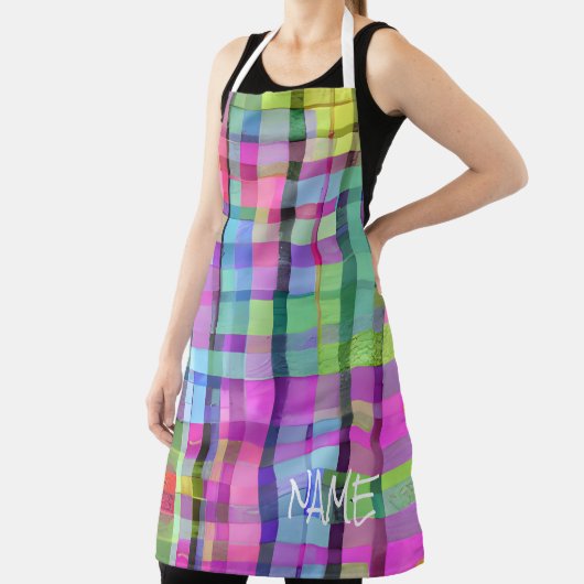 Wasserfarbe Abstrakt Art NAME Farbiger Spaß Schürze (InSitu)