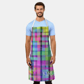 Wasserfarbe Abstrakt Art NAME Farbiger Spaß Schürze (Getragen)