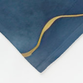 Wasserfarbe Abstrakt Bio Malerei Gold Fleecedecke (Ecke)