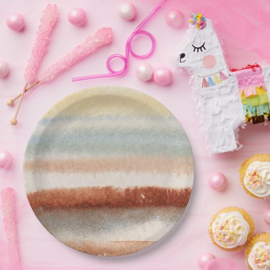 Wasserfarbe Abstrakt Boho Pappteller (Party)