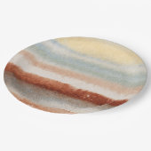 Wasserfarbe Abstrakt Boho Pappteller (Schrägansicht)