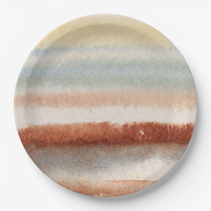 Wasserfarbe Abstrakt Boho Pappteller