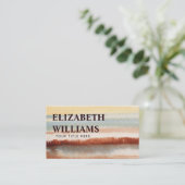 Wasserfarbe Abstrakt Boho Visitenkarte (Stehend Vorderseite)