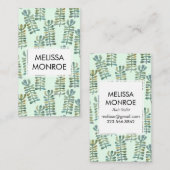 Wasserfarbe Abstrakt Botanische Algen Natur Chic Visitenkarte (Vorne/Hinten)