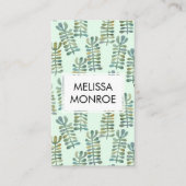 Wasserfarbe Abstrakt Botanische Algen Natur Chic Visitenkarte (Vorderseite)