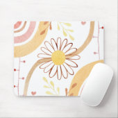 Wasserfarbe Abstrakt Botanische Blume Regenbogen K Mousepad (Mit Mouse)