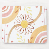 Wasserfarbe Abstrakt Botanische Blume Regenbogen K Mousepad (Vorne)