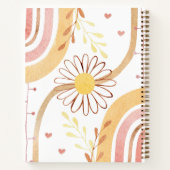 Wasserfarbe Abstrakt Botanische Blume Regenbogen K Notizblock (Rückseite)