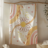 Wasserfarbe Abstrakt Botanische Blume und Regenbog Fleecedecke