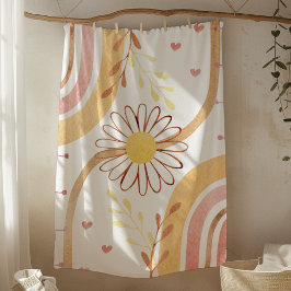 Wasserfarbe Abstrakt Botanische Blume und Regenbog Fleecedecke