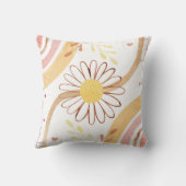 Wasserfarbe Abstrakt Botanische Blume und Regenbog Kissen (Rückseite)