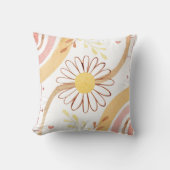 Wasserfarbe Abstrakt Botanische Blume und Regenbog Kissen (Vorderseite)