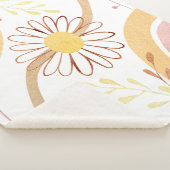 Wasserfarbe Abstrakt Botanische Blume und Regenbog Sherpadecke (3/4)