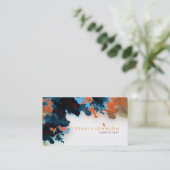 Wasserfarbe Abstrakt Elegant Cool Multi-Farb Visitenkarte (Stehend Vorderseite)