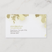 Wasserfarbe Abstrakt Elegante Cool Gelbe Natur Visitenkarte (Rückseite)