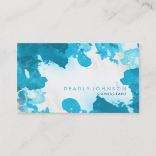 Wasserfarbe Abstrakt Elegante Cooler Himmel Visitenkarte