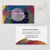 Wasserfarbe Abstrakt Elegante Spritzer Pinacoteca Visitenkarte (Vorne/Hinten)