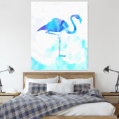 Wasserfarbe Abstrakt Flamingo Geschenke Liebhaber Leinwanddruck (Insitu (Schlafzimmer))