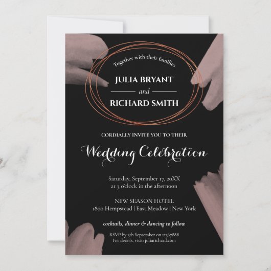 Wasserfarbe Abstrakt | Geometrisches Rundschreiben Einladung (Vorderseite)