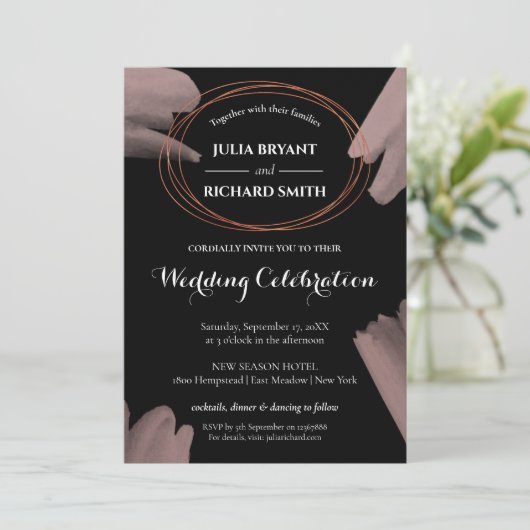 Wasserfarbe Abstrakt | Geometrisches Rundschreiben Einladung (Stehend Vorderseite)